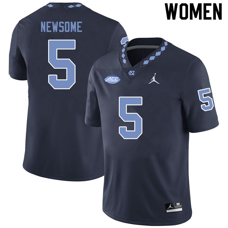 Jordan Brand Women #5 Dazz Newsome North Carolina Tar Heels College Football Jerseys Sale-Black